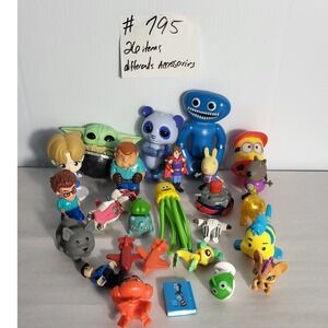 26 Piece Lot Assorted Mini Figures Toys Animals Characters Accessories